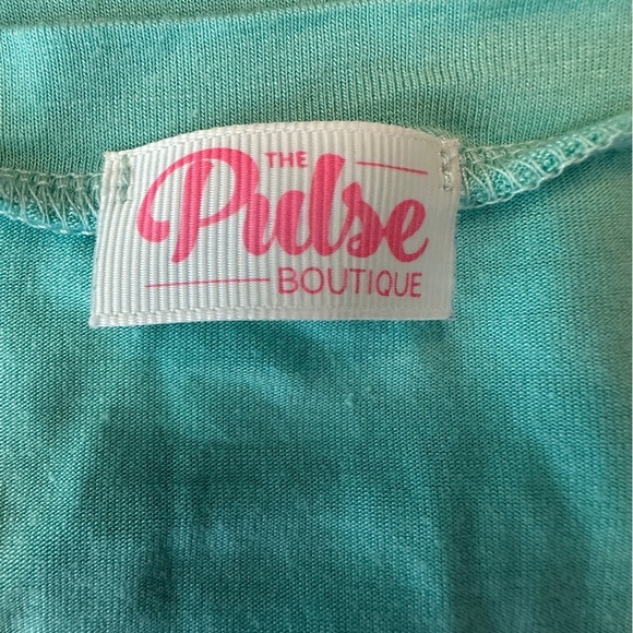Attracted To You Sequin Pocket Top- Aqua NWOT - Picture 10 of 12